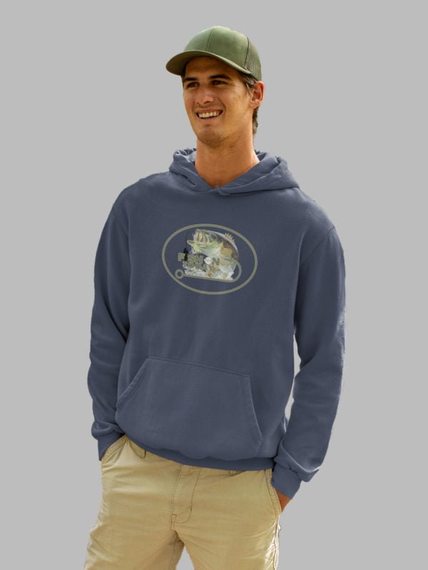 Big Bass Attack Hoodie Navy 1