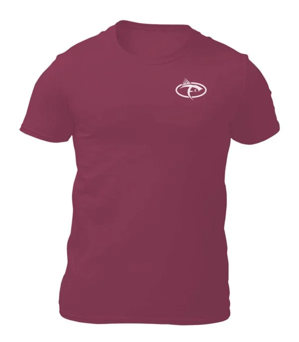Fish On Icon Shirt Cardinal Front 1