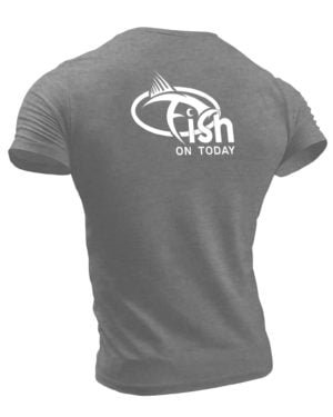 Fish On Icon Shirt Deep Heather Back