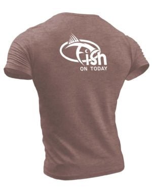 Fish On Icon Shirt Heather Clay Back