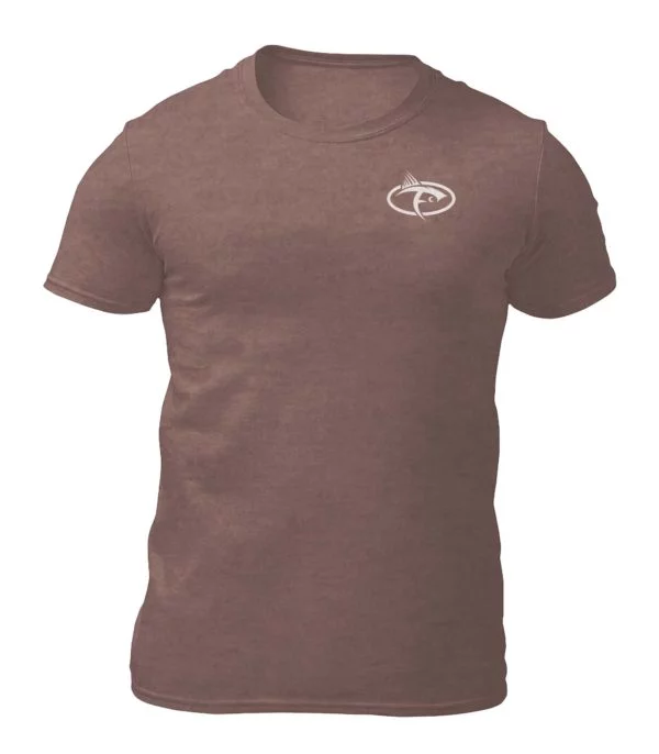 Fish On Icon Shirt Heather Clay Front