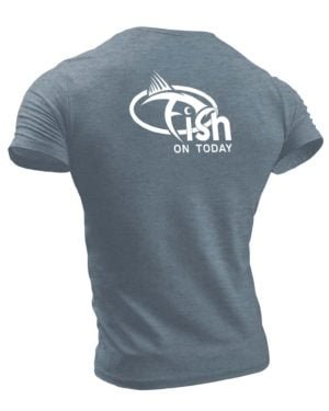 Fish On Icon Shirt Heather Slate Back