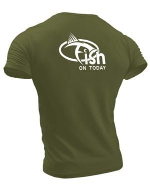 Fish On Icon Shirt Olive Back 2