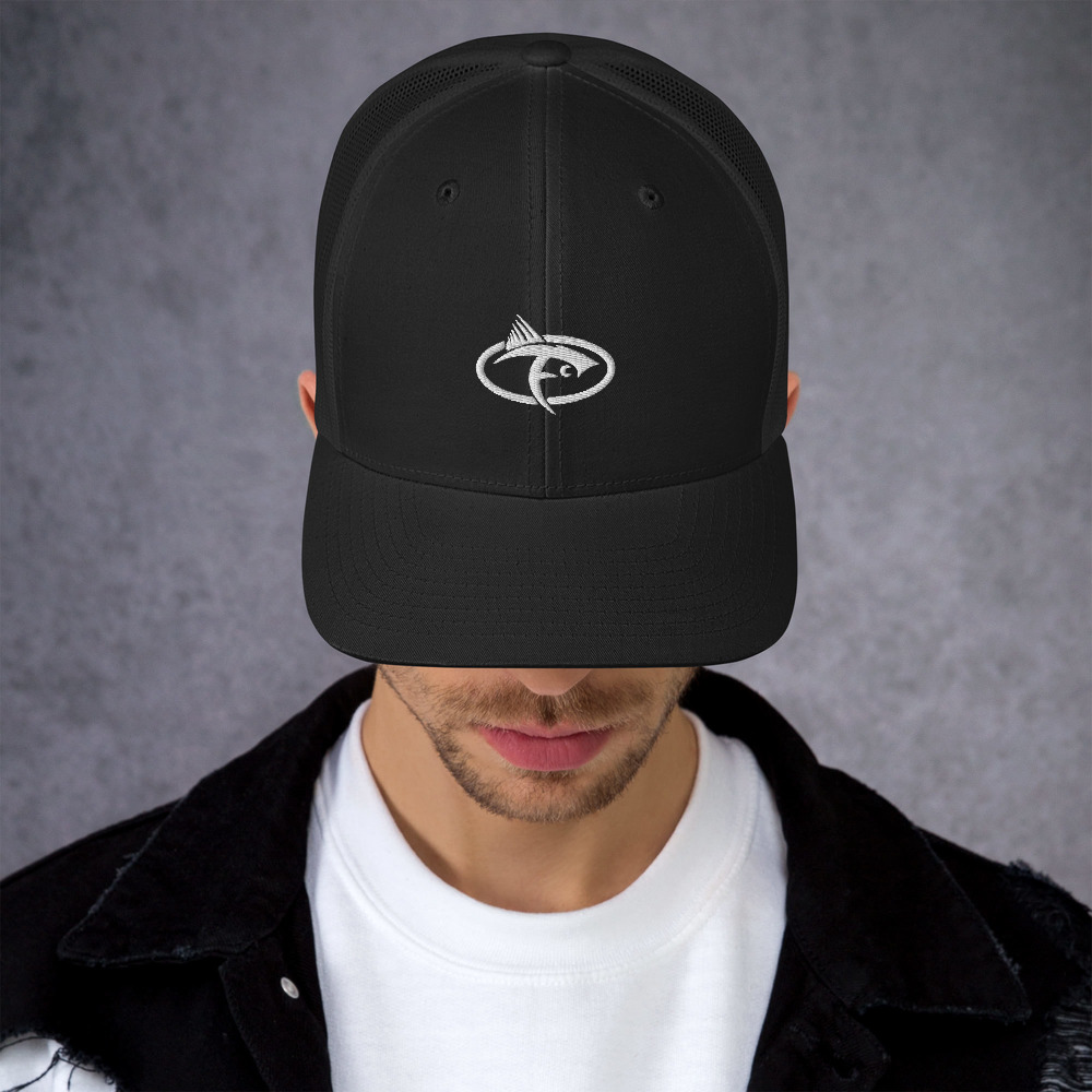 Fishouflage Thunder Bay Trucker Cap – Black Mesh Hat