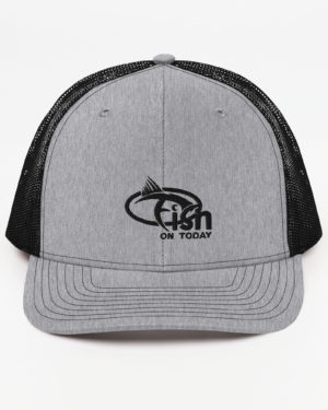 Fish Catch Logo Night Out Woven Patch Snapback Trucker Hat Heather  Grey/Royal