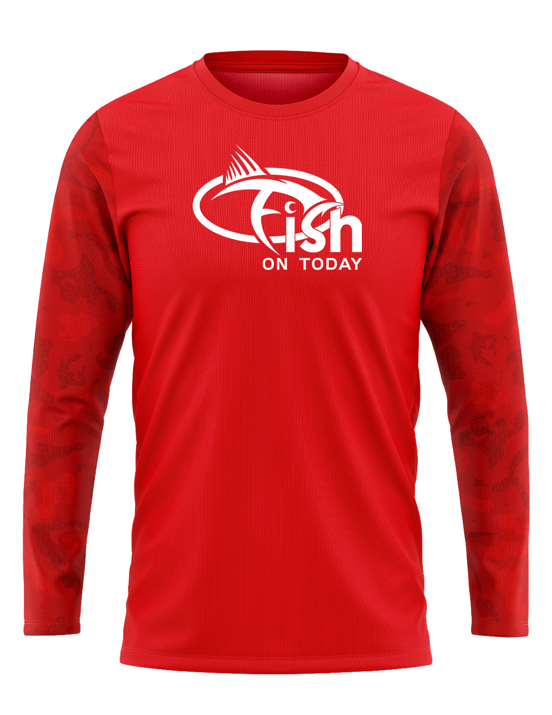 Red Camo Performance Fishing Shirt | Fish On Today