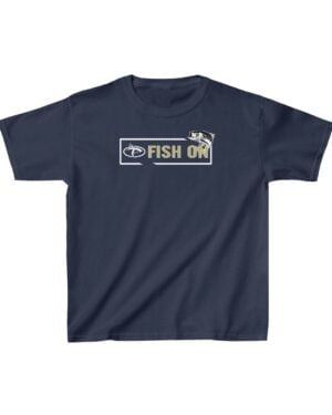 Fish On Bass Attitude Youth Tee - XS, Navy